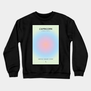 Capricorn Aura Zodiac Sign Astrology Art Crewneck Sweatshirt